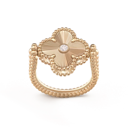 [Okajuri Jewelry]CLOVER RIVERSIBLE ROSE GOLD RING