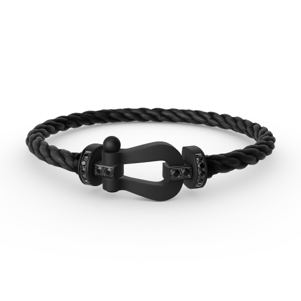 [Okajuri Jewelry] FORCE LARGE SERIES HORSESHOE BLACK SAMURAI BRACELET