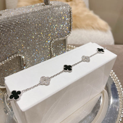 [Okajuri Jewelry] CLOVER 5 MOTIF ONYXS BRACELET COLLECTION