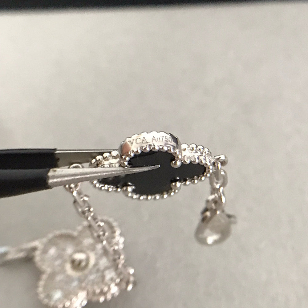 [Okajuri Jewelry] CLOVER 5 MOTIF ONYXS BRACELET COLLECTION