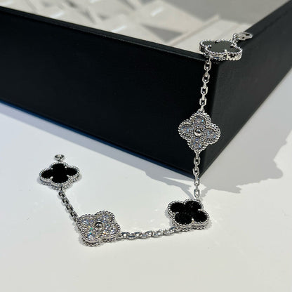[Okajuri Jewelry] CLOVER 5 MOTIF ONYXS BRACELET COLLECTION