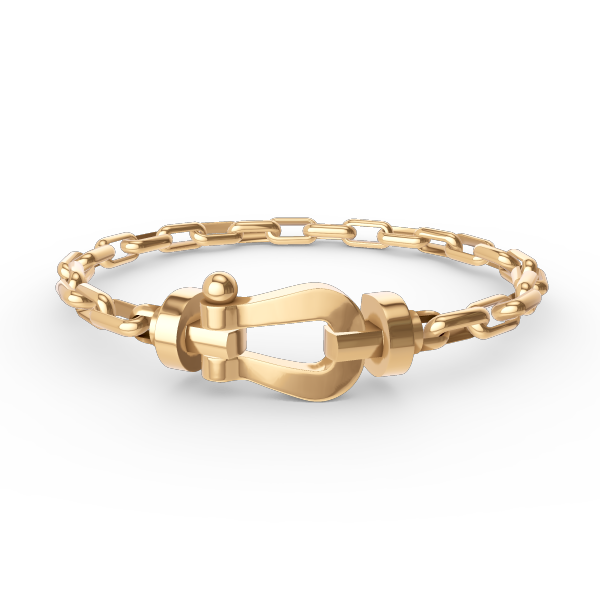 [Okajuri Jewelry]FORCE LARGE HORSESHOE CLASP  METAL BRACELET