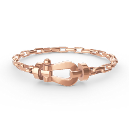 [Okajuri Jewelry]FORCE LARGE HORSESHOE CLASP  METAL BRACELET