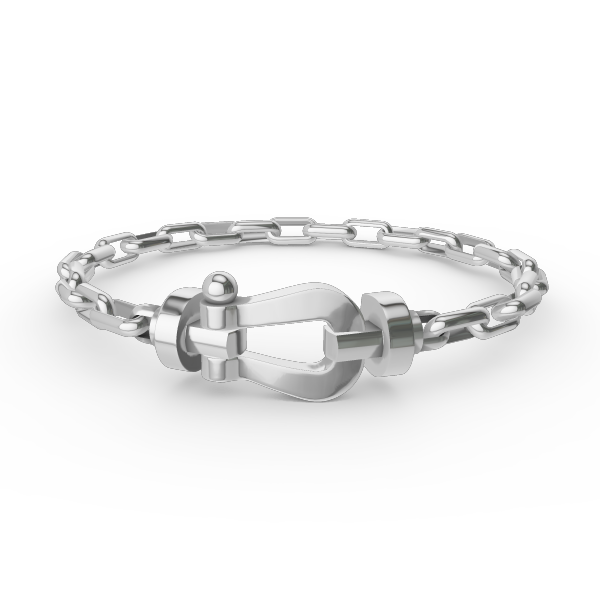 [Okajuri Jewelry]FORCE LARGE HORSESHOE CLASP  METAL BRACELET