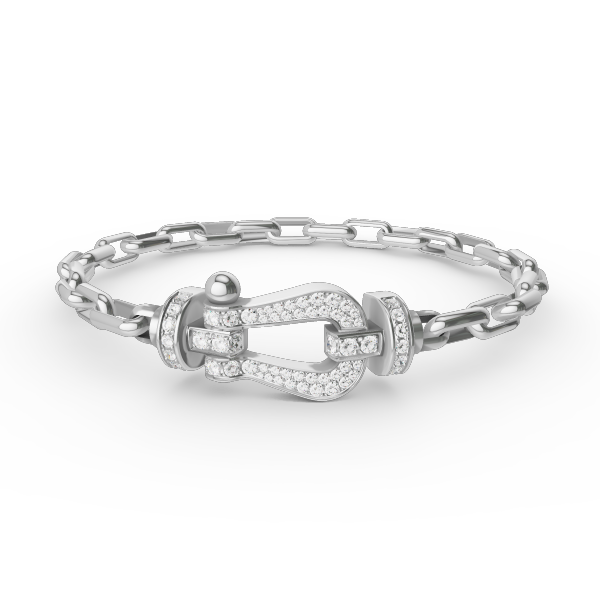 [Okajuri Jewelry]FORCE LARGE HORSESHOE CLASP  METAL BRACELET