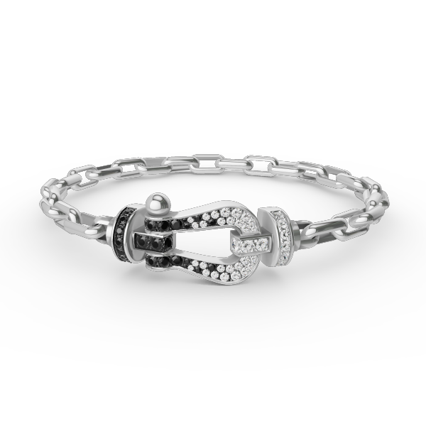 [Okajuri Jewelry]FORCE LARGE HORSESHOE CLASP  METAL BRACELET