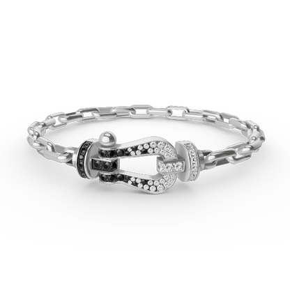 [Okajuri Jewelry]FORCE LARGE HORSESHOE CLASP  METAL BRACELET