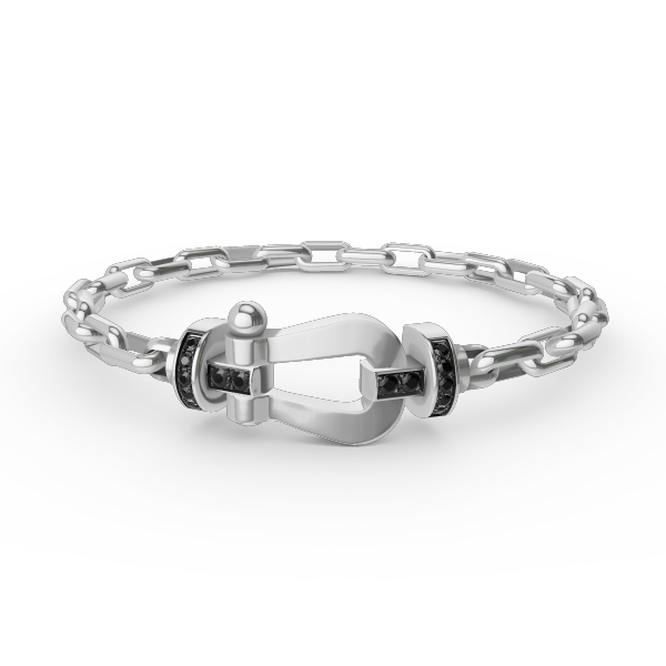 [Okajuri Jewelry]FORCE LARGE HORSESHOE CLASP  METAL BRACELET