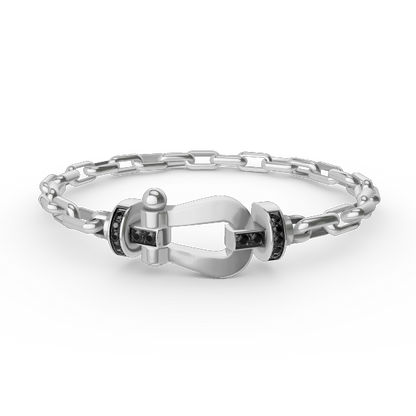 [Okajuri Jewelry]FORCE LARGE HORSESHOE CLASP  METAL BRACELET