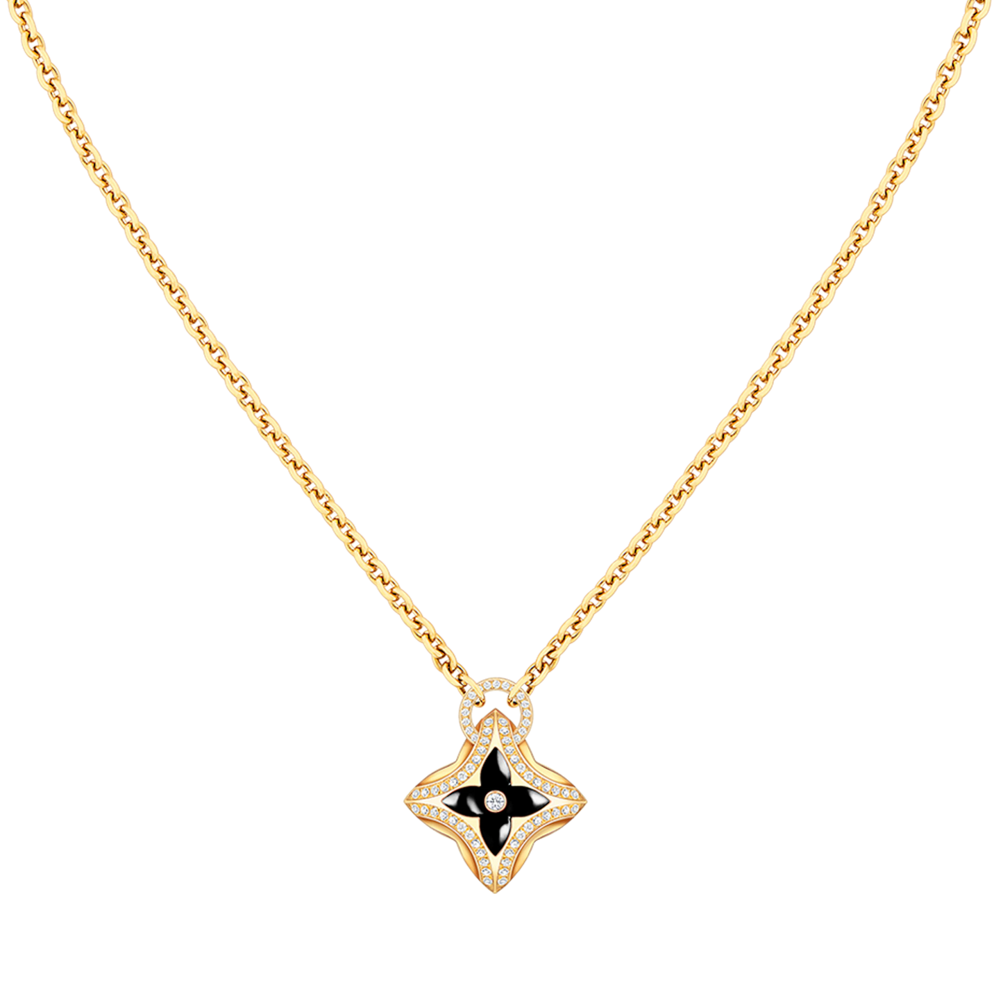 [Okajuri Jewelry]STAR PEDANT PINK GOLD DIAMOND NECKLACE