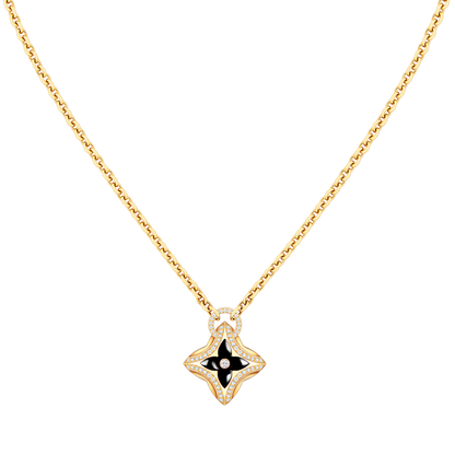 [Okajuri Jewelry]STAR PEDANT PINK GOLD DIAMOND NECKLACE