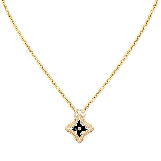[Okajuri Jewelry]STAR PEDANT PINK GOLD DIAMOND NECKLACE