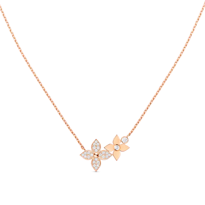[Okajuri Jewelry]STAR BLOSSOM NECKLACE PINK GOLD DIAMONDS