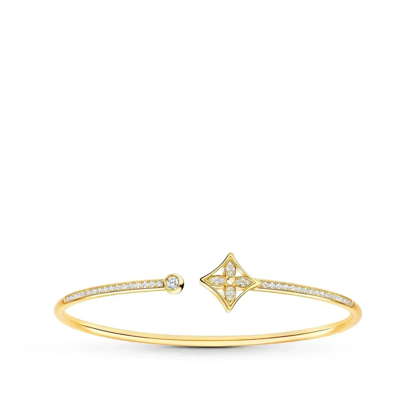 [Okajuri Jewelry]IDYLLE GOLD OPEN BRACELET DIAMOND PAVED