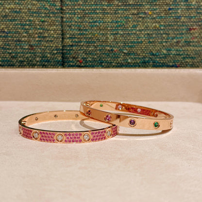 [Okajuri Jewelry] 2026 RAINBOW LOVE BRACELET 6.1MM  10 DIAMONDS