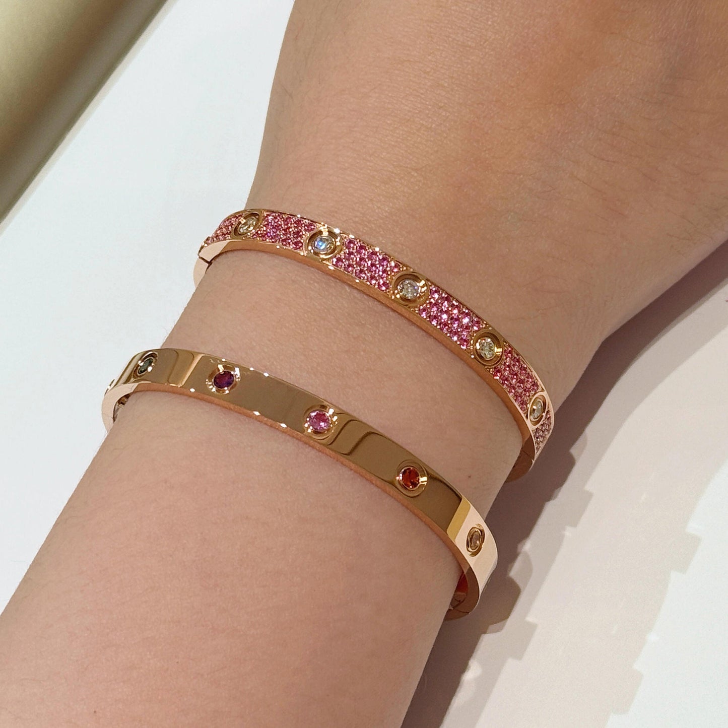 [Okajuri Jewelry] 2026 RAINBOW LOVE BRACELET 6.1MM  10 DIAMONDS