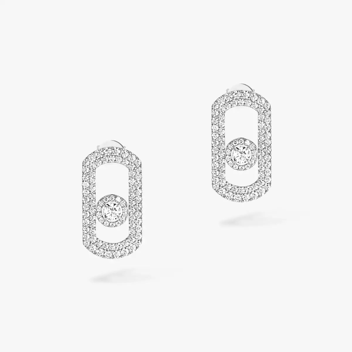 [Okajuri Jewelry]So Move Pave_-Set Diamond Earrings in Silver