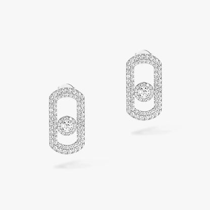 [Okajuri Jewelry]So Move Pave_-Set Diamond Earrings in Silver