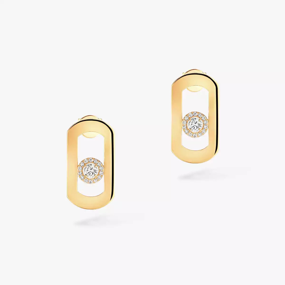 [Okajuri Jewelry]So Move Diamond Earrings in Yellow Gold