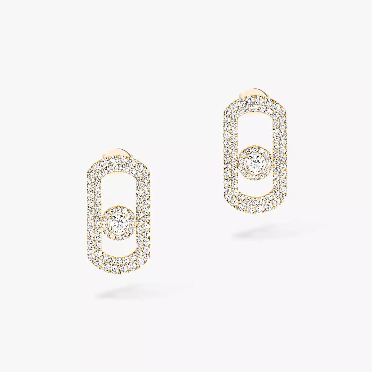 [Okajuri Jewelry]So Move Pave_-Set Diamond Earrings in Silver