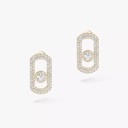 [Okajuri Jewelry]So Move Pave_-Set Diamond Earrings in Silver