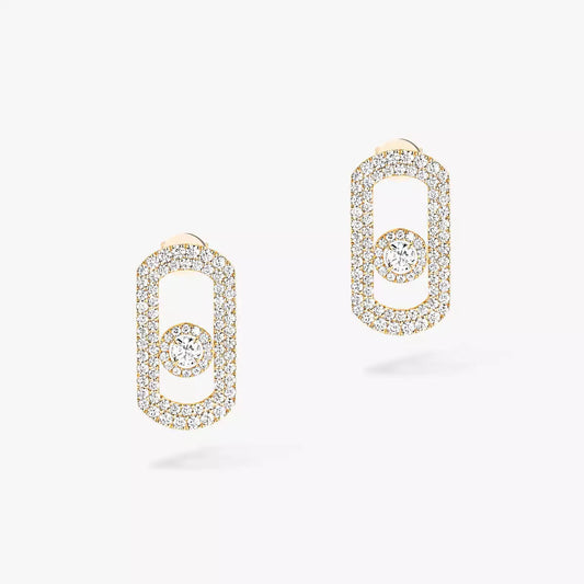 [Okajuri Jewelry]So Move Pave_-Set Diamond Earrings in Silver