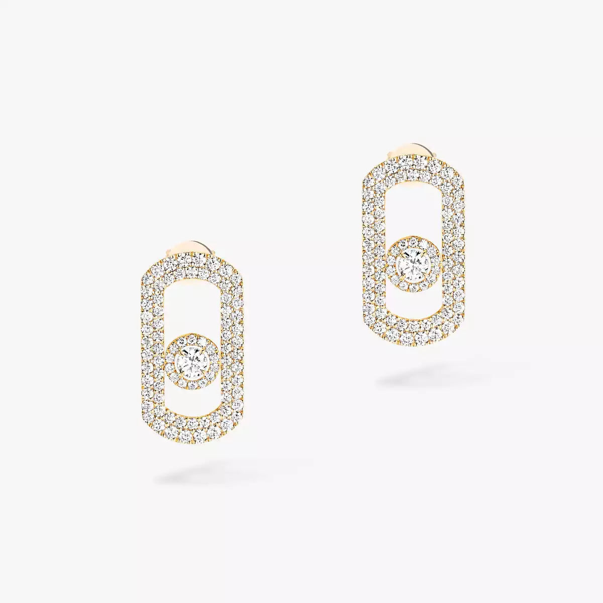 [Okajuri Jewelry]So Move Pave_-Set Diamond Earrings in Silver