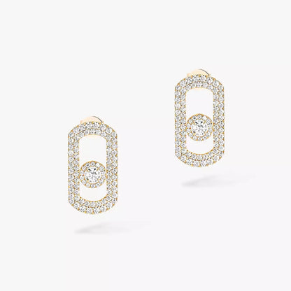 [Okajuri Jewelry]So Move Pave_-Set Diamond Earrings in Silver