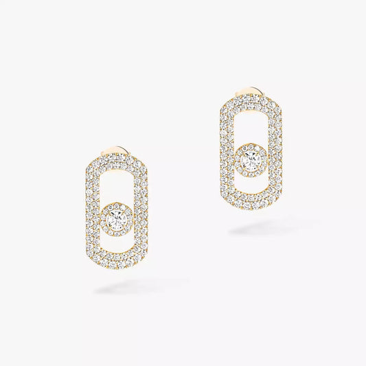 [Okajuri Jewelry]So Move Pave_-Set Diamond Earrings in Silver