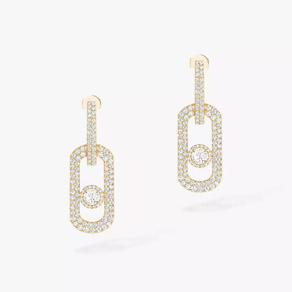 [Okajuri Jewelry]So Move XL Pave_-Set Diamond Pendant Earrings