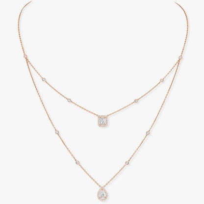 [Okajuri Jewelry]MY TWIN 2 ROW DIAMOND NECKLACE