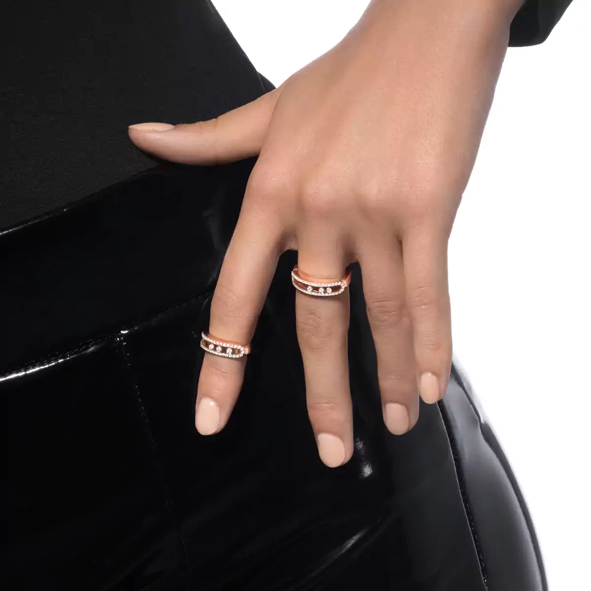 [Okajuri Jewelry] Baby Move Gold Diamond Pave_ Ring