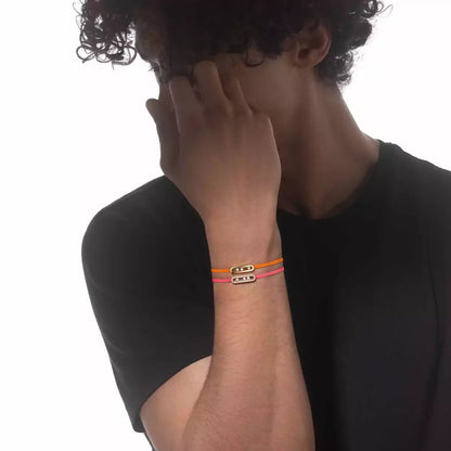 [Okajuri Jewelry]Messika Care(s) pink cord pavé bracelet