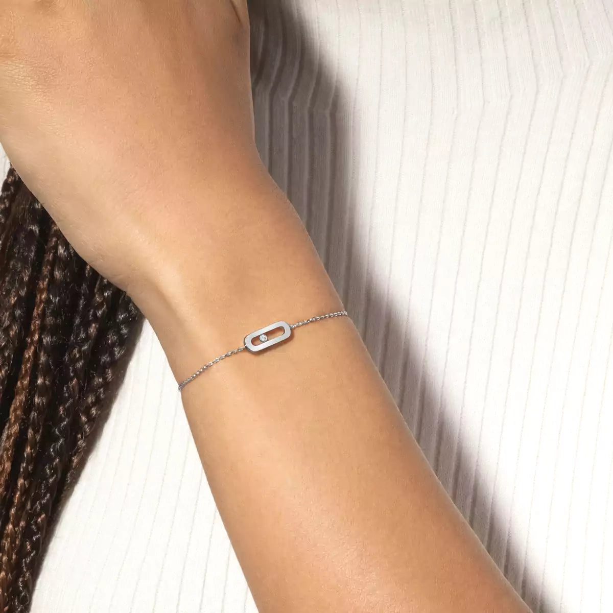 [Okajuri Jewelry]Move Uno Diamond Bracelet
