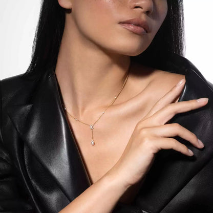 [Okajuri Jewelry]Gold Diamond Tie Necklace