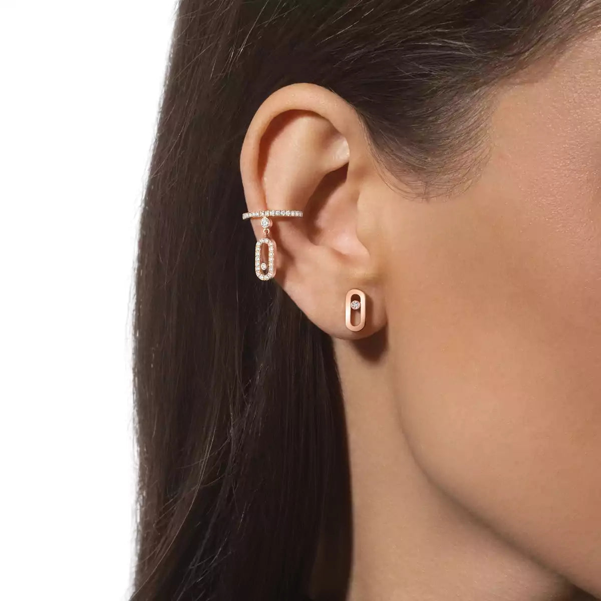 [Okajuri Jewelry]Move Uno Diamond Stud Earrings