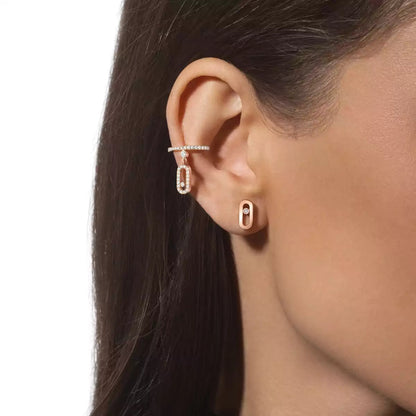 [Okajuri Jewelry]Move Uno Diamond Stud Earrings