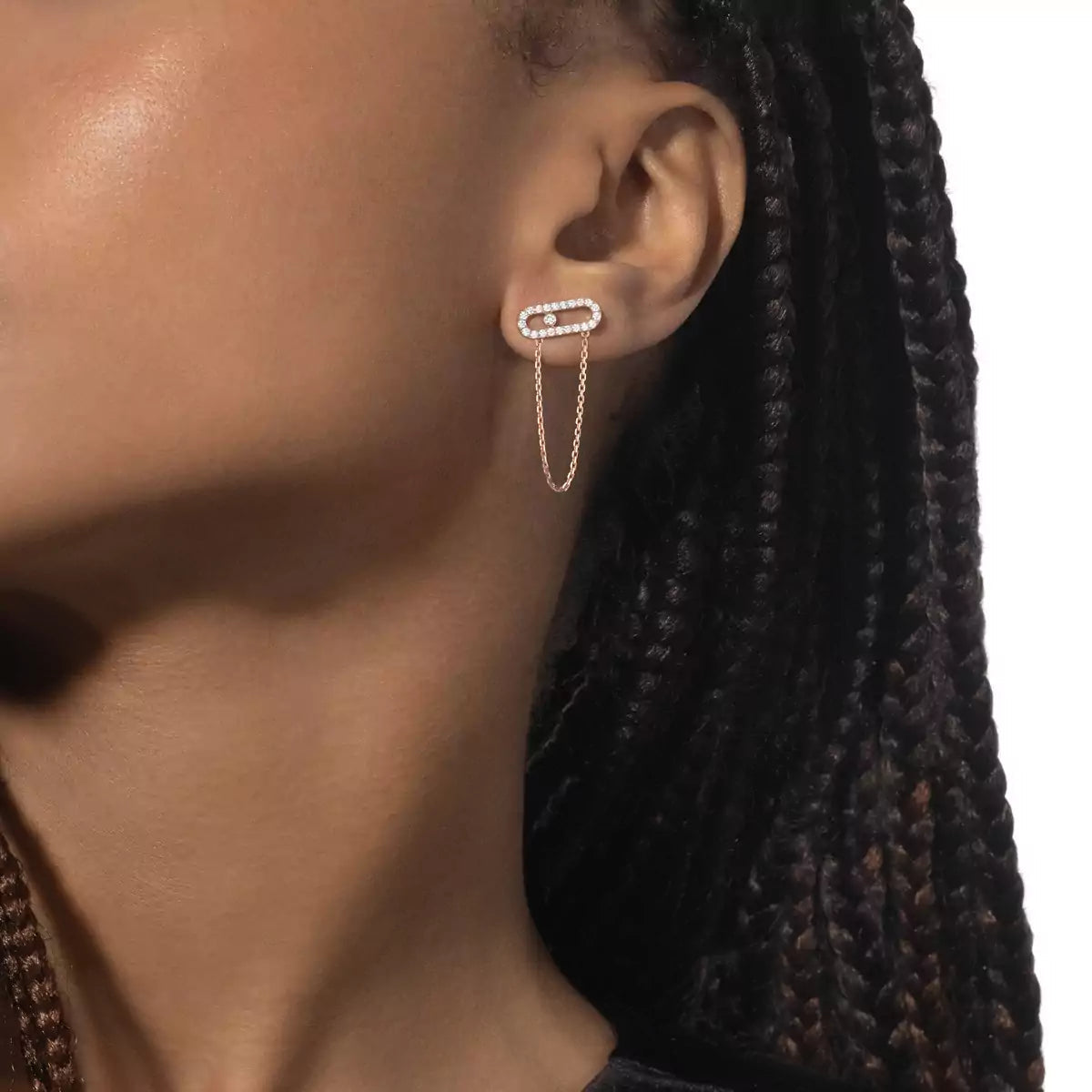 [Okajuri Jewelry]Move Uno Diamond Earrings