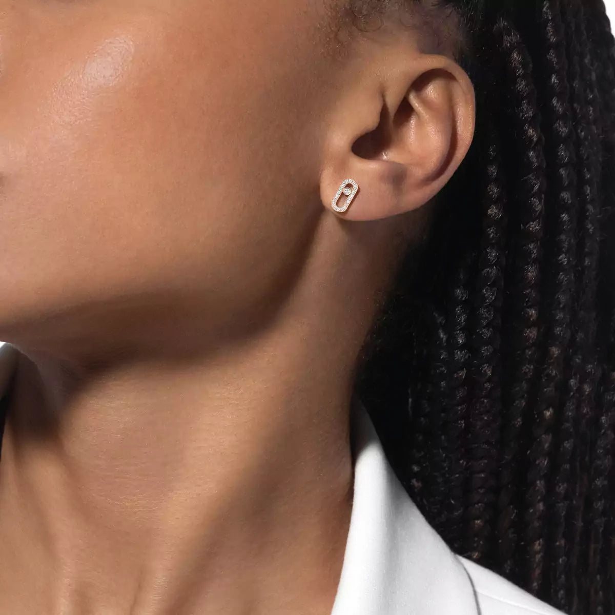 [Okajuri Jewelry]Move Uno Diamond Earrings