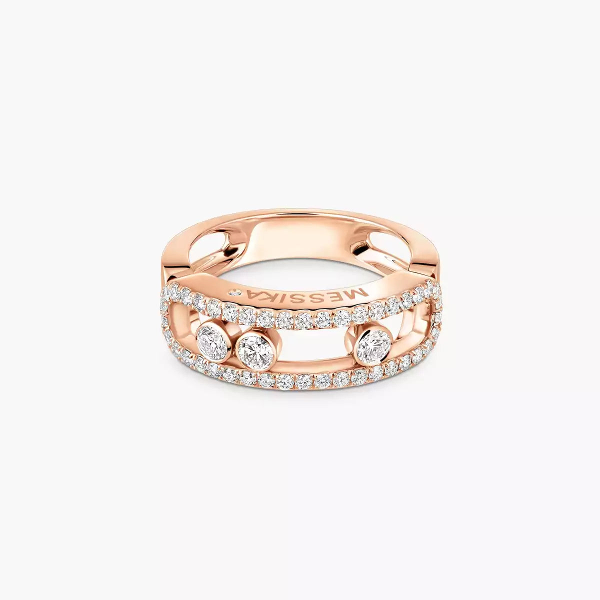 [Okajuri Jewelry] Move Gold Diamond Pave_ Ring