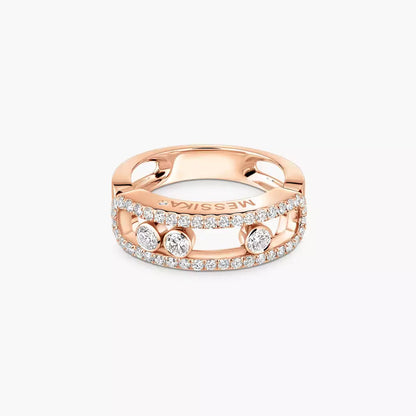 [Okajuri Jewelry] Move Gold Diamond Pave_ Ring