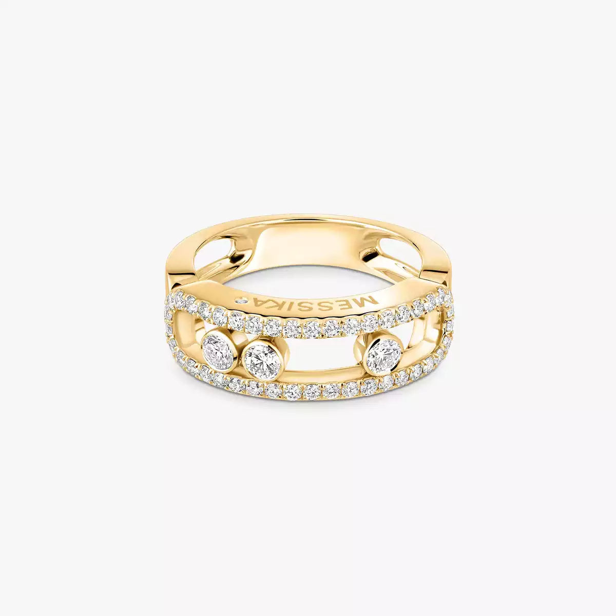 [Okajuri Jewelry] Move Gold Diamond Pave_ Ring