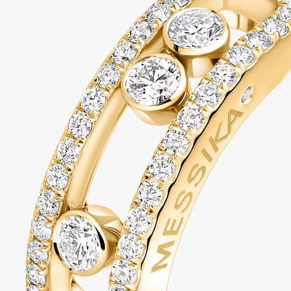 [Okajuri Jewelry] Move Gold Diamond Pave_ Ring