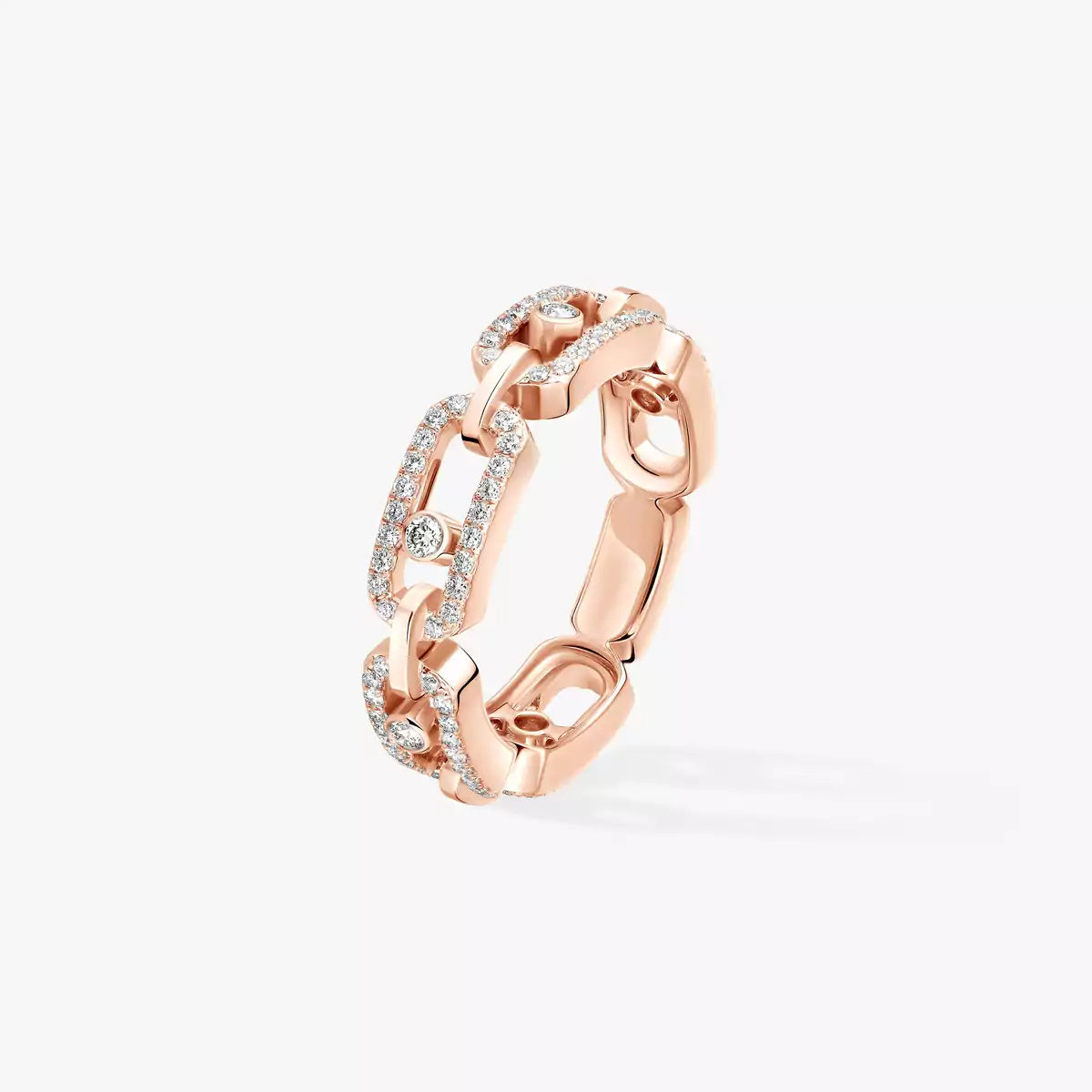 [Okajuri Jewelry]Move Link Pave_-Set Diamond Ring in Gold