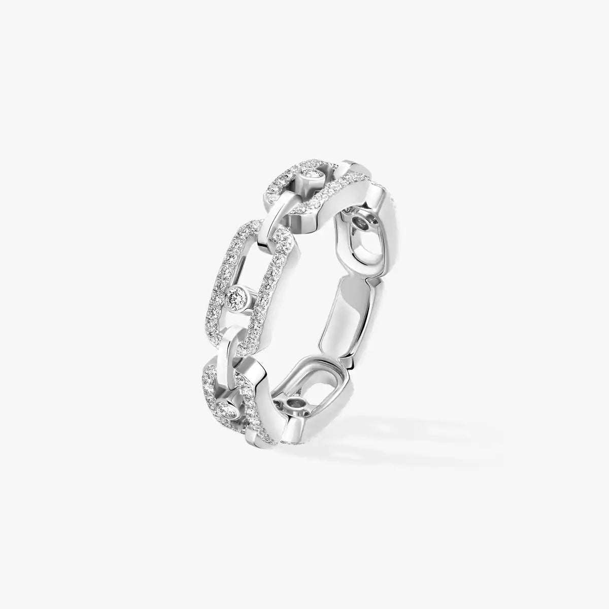 [Okajuri Jewelry]Move Link Pave_-Set Diamond Ring in Gold