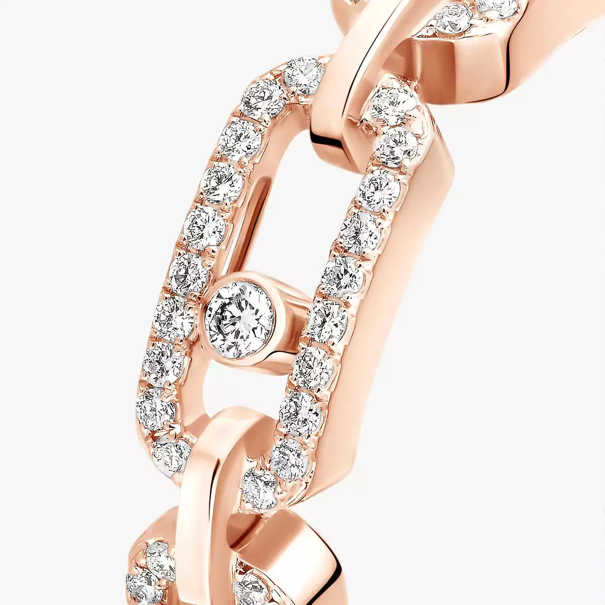 [Okajuri Jewelry]Move Link Pave_-Set Diamond Ring in Gold