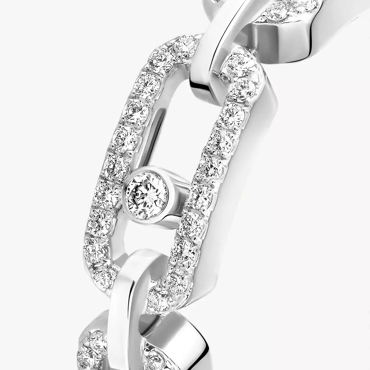 [Okajuri Jewelry]Move Link Pave_-Set Diamond Ring in Gold
