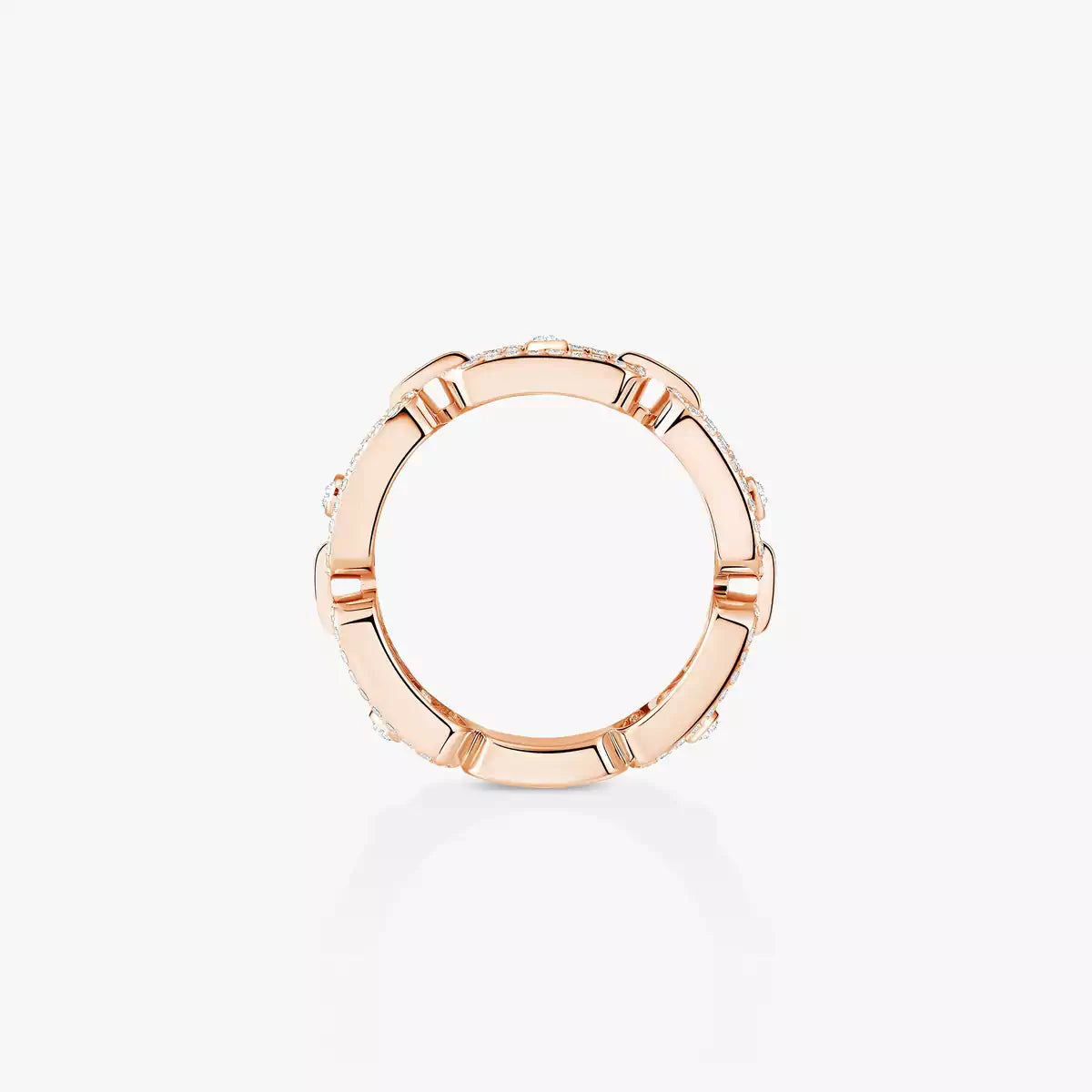 [Okajuri Jewelry]Move Link Pave_-Set Diamond Ring in Gold