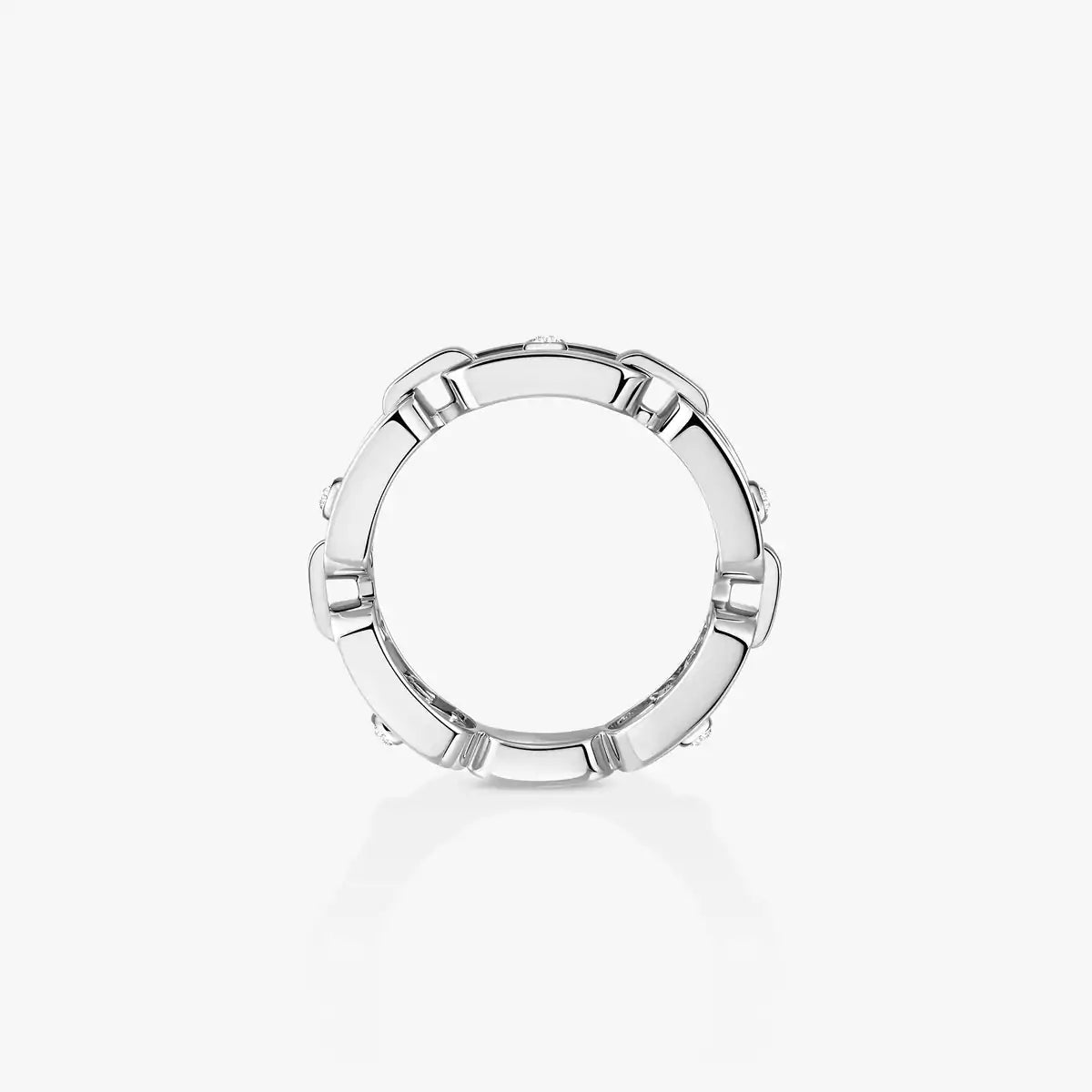 [Okajuri Jewelry]Move Link Pave_-Set Diamond Ring in Gold
