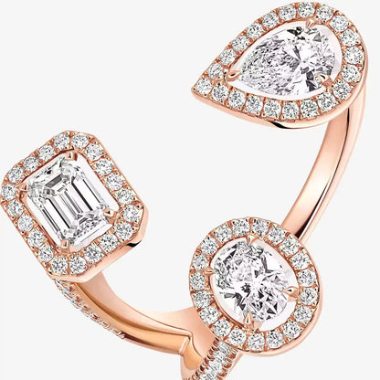 [[Okajuri Jewelry] Diamond Ring 0,25ct My Twin Trilogy